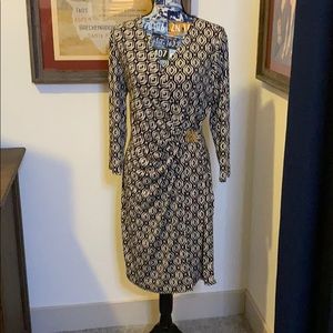 Black and Tan maxi long sleeve dress